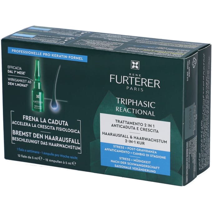 René Furterer Triphasic Reactional | behandeling tegen haaruitval Occasioneel haarverlies 12x5 Ampoules