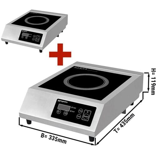 GGM Gastro (2 Stück) Induktionsherd - 3,5 kW Zilver
