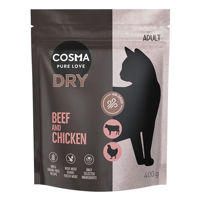 400g Cosma Katten Droogvoer Rund & Kip