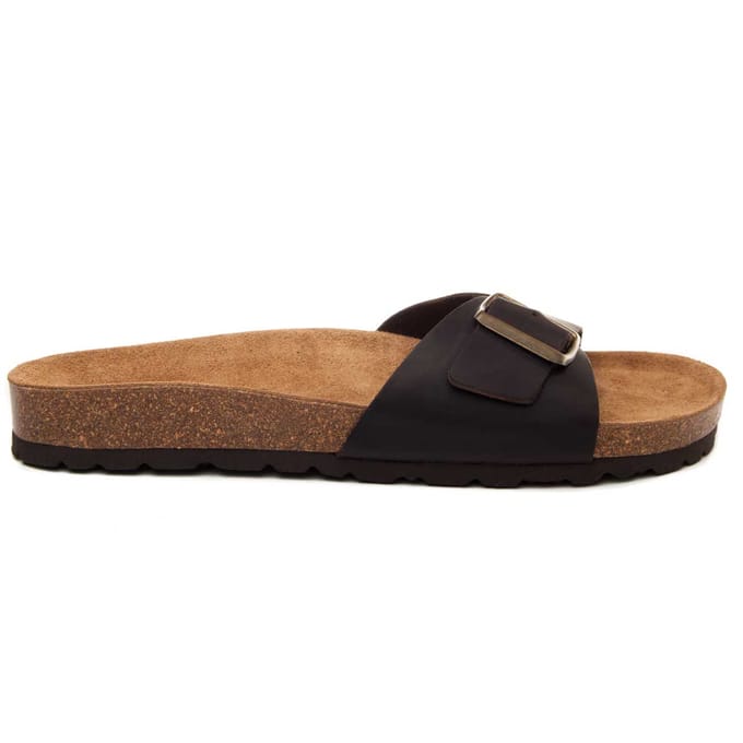 Purapiel Platte Sandalen Biosalud1W22 in Bruin