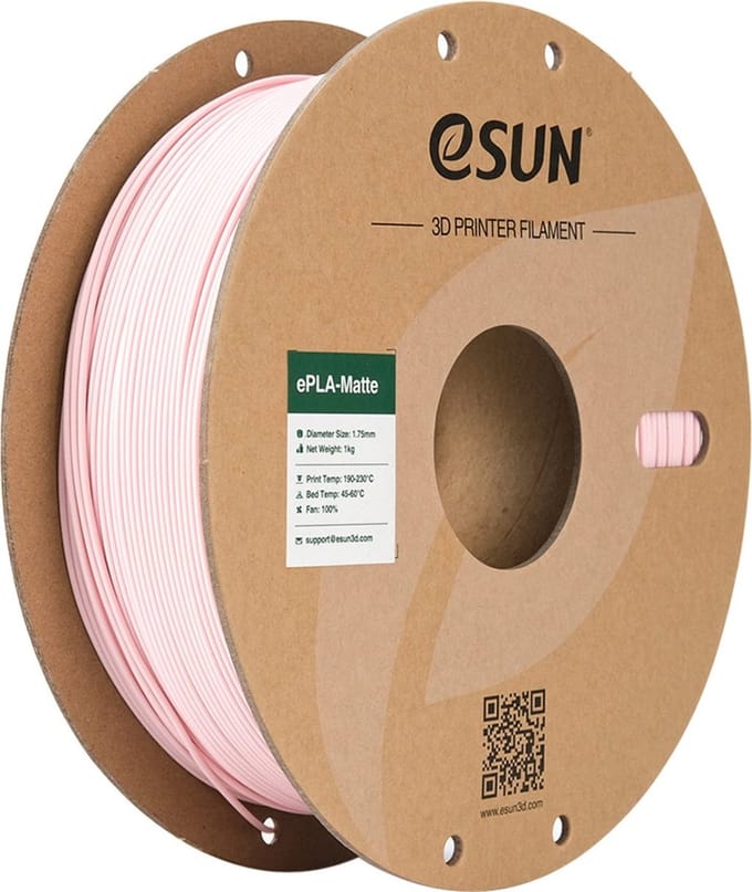 eSun PLA-Matte Perzik roze mat / Peach pink 1 kg - 1.75mm - 3D printer filament