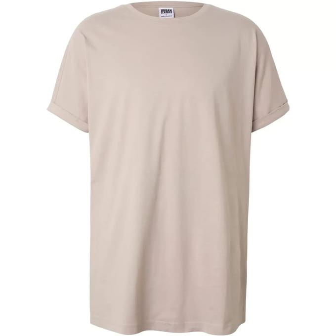Urban Classics - Long Shaped Turnup Heren Tshirt - 4XL - Grijs