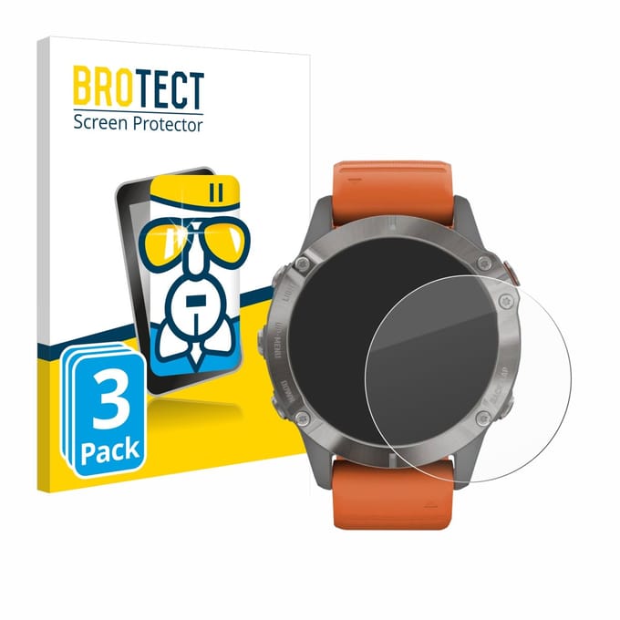 Screenprotector 3 Stuks voor Garmin Fenix 6 Pro Solar Beschermglas transparant
