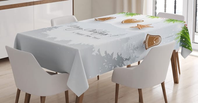ABAKUHAUS Tafelkleed – Lebkuchen-Tanne – 140x200 cm – Satijn
