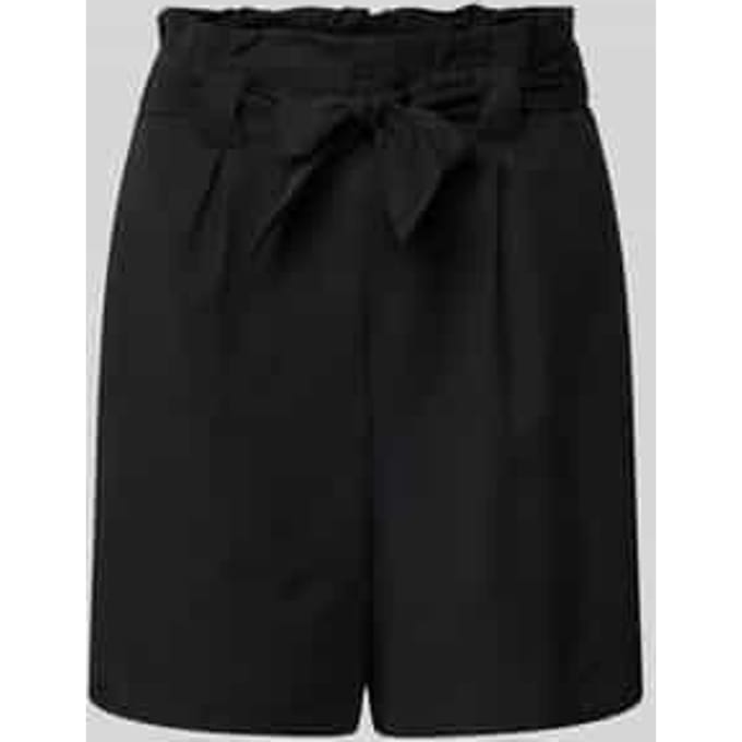 Regular fit korte broek met strikceintuur