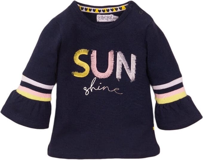 Dirkje T-Shirt meisjes Sun Shine Navy - maat 74/9M