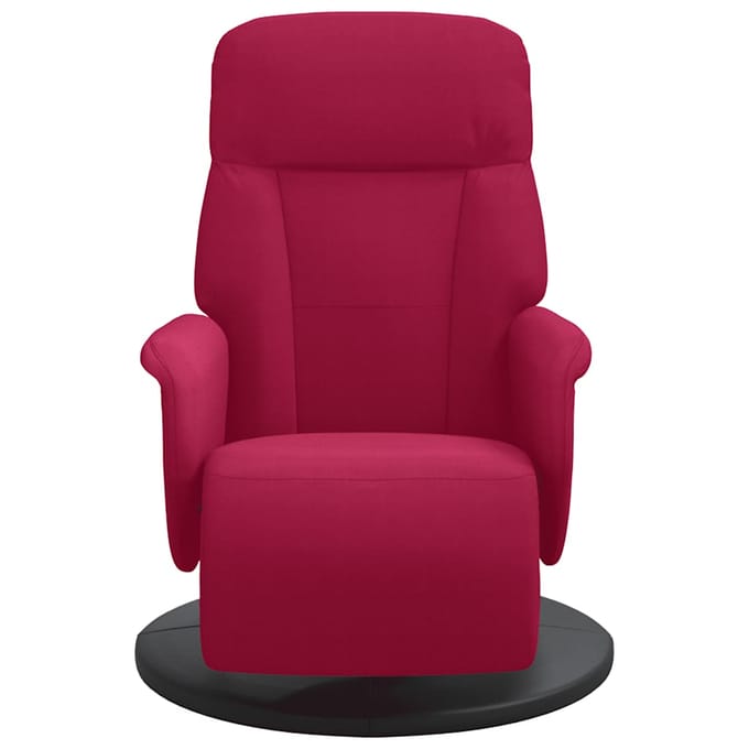 vidaXL - Fauteuil - verstelbaar - met - voetensteun - fluweel - wijnrood