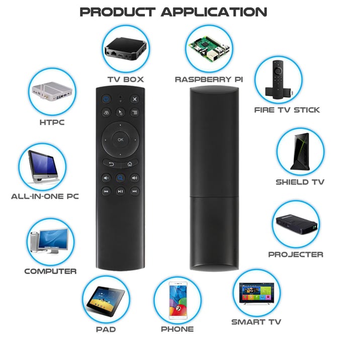 G20BTS Bluetooth draadloze luchtmuis gyroscoop slimme afstandsbediening compatibel met Xiaomi Smart TV zwart