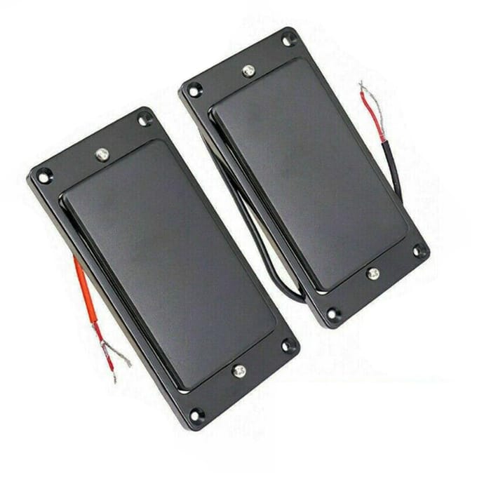 MX0310D 2 Stuks Gitaar Afgedichte Humbucker Pickups Dubbele Spoel Brug & Hals Pick-up Set voor LP Elektrische Gitaar Onderdelen Vervanging zwart