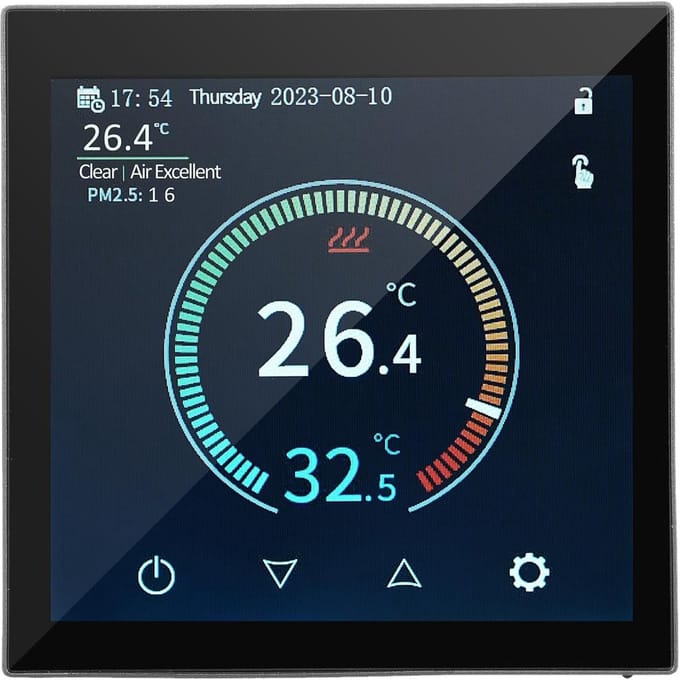 Digitale Thermostaat - Temperatuurregelaar - Energie Besparen - App Bediening - 41-95F - Zwart