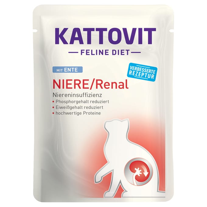 Kattovit Renal Maaltijdzakjes Kattenvoer 6 x 85 g - 6 x 85 g Eend