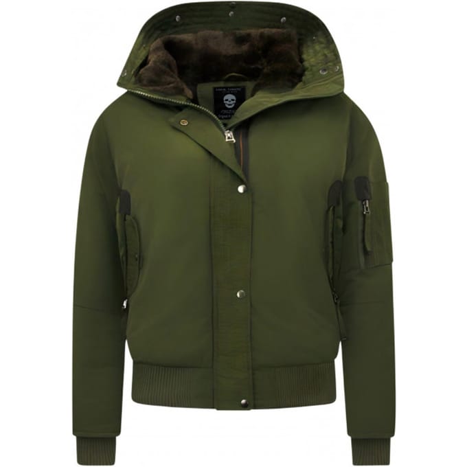 Winterjassen Kort Dames met Capuchon - 8815 - Groen