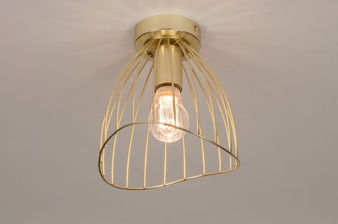 Lumidora Plafondlamp 74327 - Plafonniere - FABRIANO - E27 - Goud - Messing (kleur) - Metaal - ⌀ 20 cm