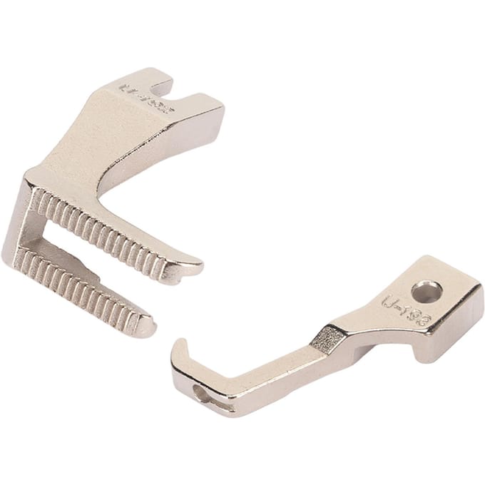 1 Set Welt Piping Foot Cutout Rust Prevention Steel Easy Installation Sewing Machine Foot white