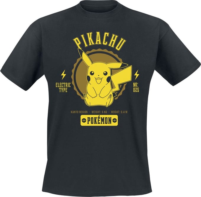 Pokémon Pikachu Heren T-shirt - zwart - XL
