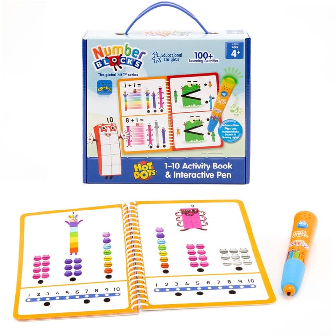 Learning Resources Hot Dots® Numberblocks 1-10 Activiteitenboek & Interactieve Pen - 3+