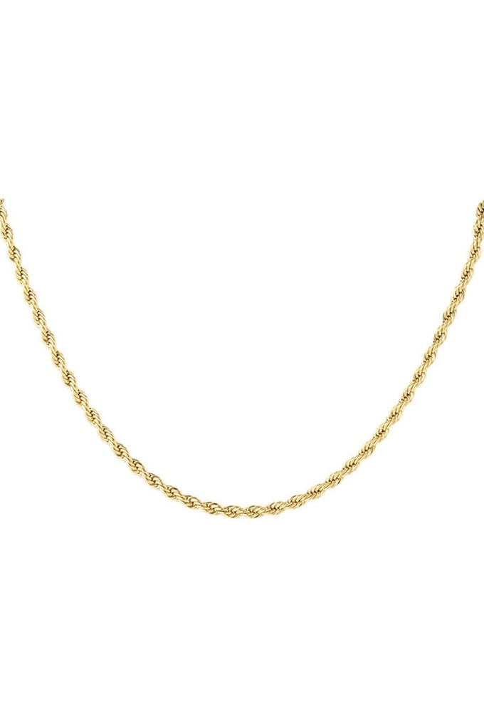 Bijoutheek Collier Twisted short (5mm) Goud