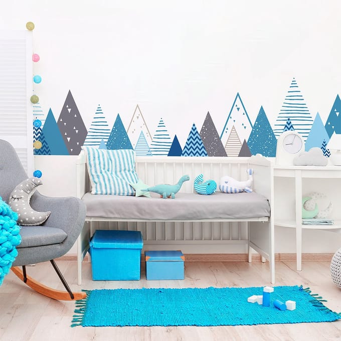 Kinderstickers van Scandinavische bergen, Veroka, 100 x 170 cm