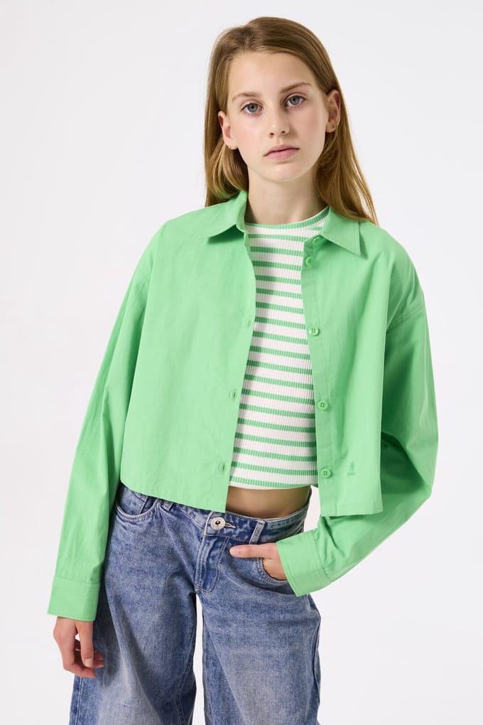 GARCIA Meisjes Blouse Groen Long mouw