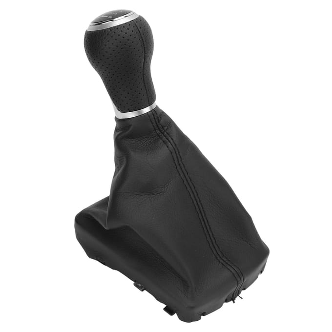 Auto 6 Versnellingen Pookknop Witte Belettering Ergonomisch Vervanging voor A6 C6 2004?2011 LHD Zilver black