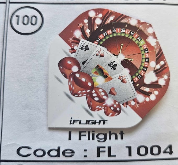 Dart Flights - 10 sets (30 stuks) - 100 micron - Poker - 1004