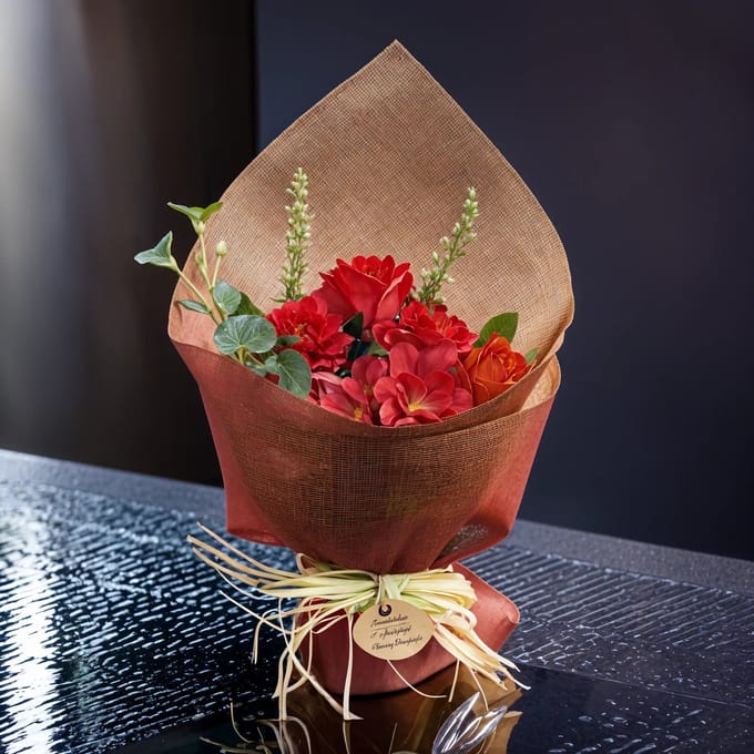 Zeep Bloemen Boeket - Rood