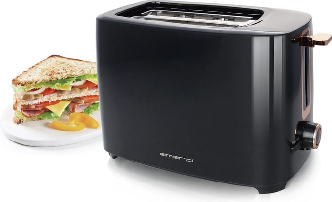 Emerio TO-125131.1 - Broodrooster - 2 sneetjes - Regelbare thermostaat