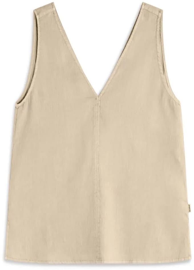 Ecoalf Samy Mouwloos Shirt Beige L Vrouw