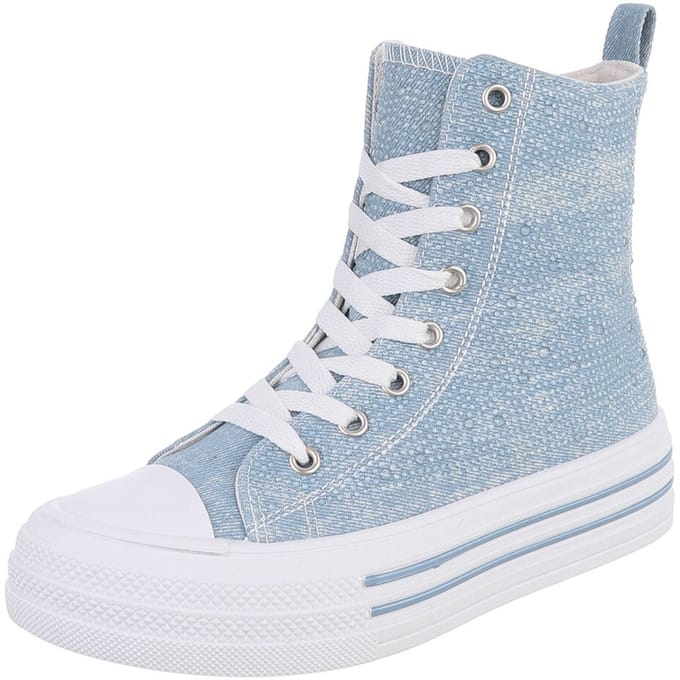 Hoge vetersneaker - plateauzool - unisex Mt:36