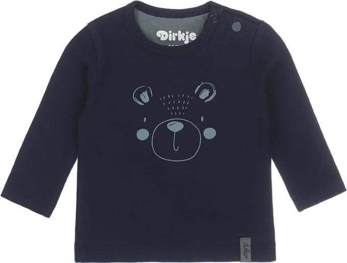 Dirkje Bear Navy Maat 44 Lange Mouw T-shirt N270 NOS