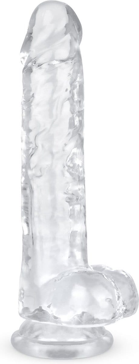 Jelly Dildo met ballen - 19 cm