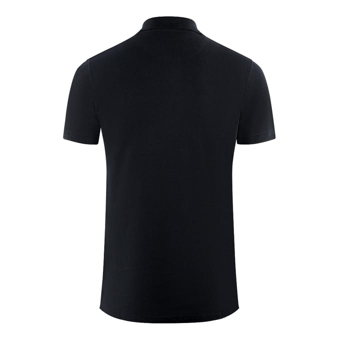 Aquascutum Boxed Logo Black Polo Shirt