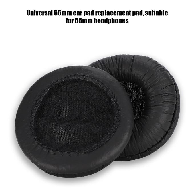 Universele Vervangende Oortelefoon Oorkussentjes Katoenen Kussen Zwart voor 55mm Koptelefoon black
