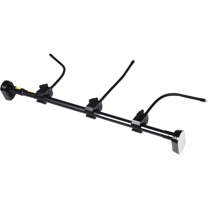 Verstelbare Slingerhanger voor Voordeur Heavy Duty Uittrekbare Slingerhouder voor Buiten Kerstdecoratie Houd Kransen Vast black