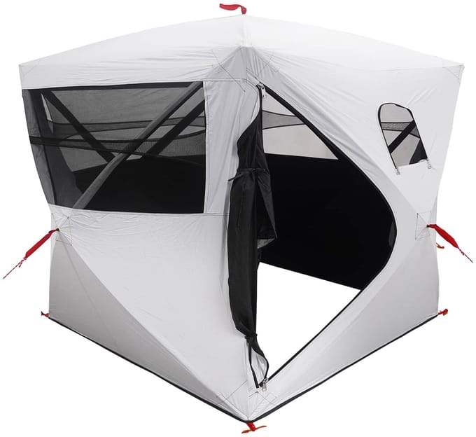 vidaXL - Jacht - Tent - Wit - Blackout - 2-persoons - Polyester - en - Staal
