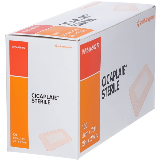Cicaplaie Verband Steriel 5cm x 7cm 100 Pleister