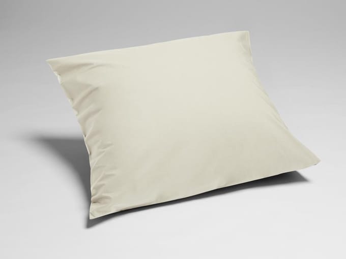 Yumeko kussensloop percal katoen wit zand 65x65 - Bio, eco & fairtrade - 1 stuk
