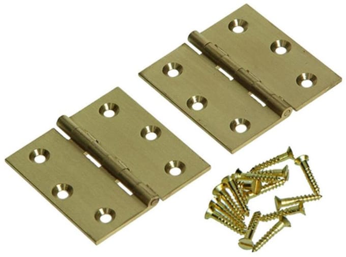 Mack Scharnier vierkant 5x5 cm messing