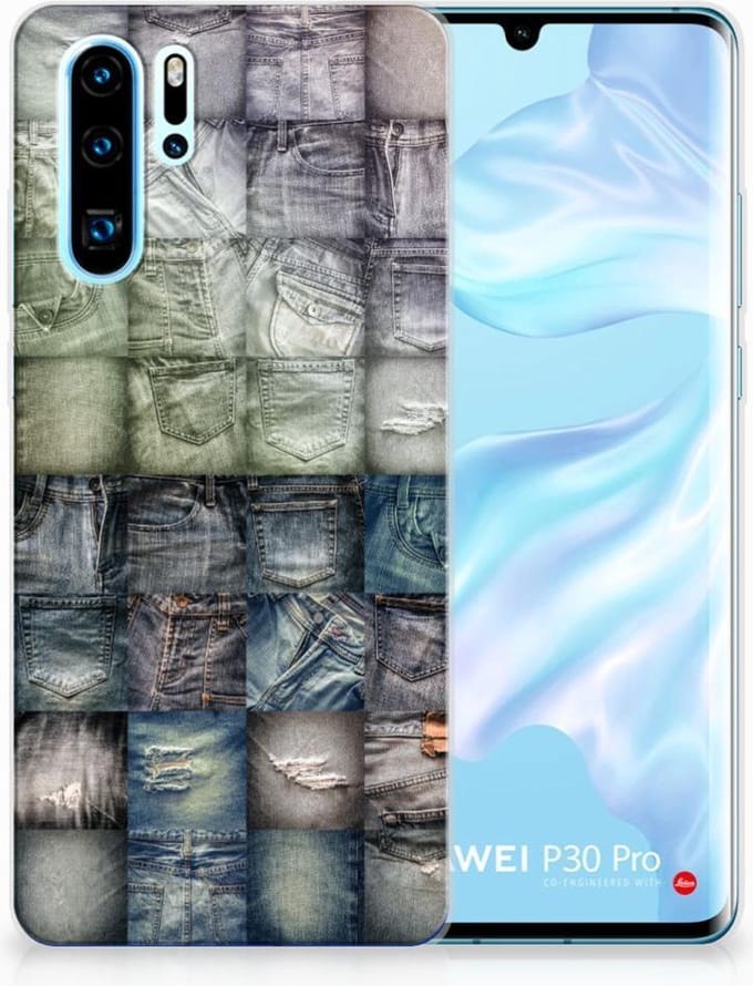 Silicone Back Cover Huawei P30 Pro Spijkerbroeken