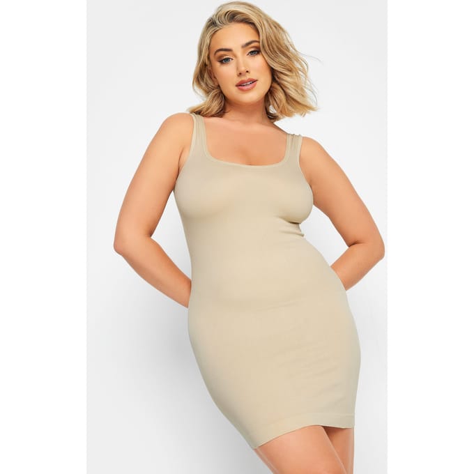 Yours Naadloze Slipdress In Beigesize 42-44
