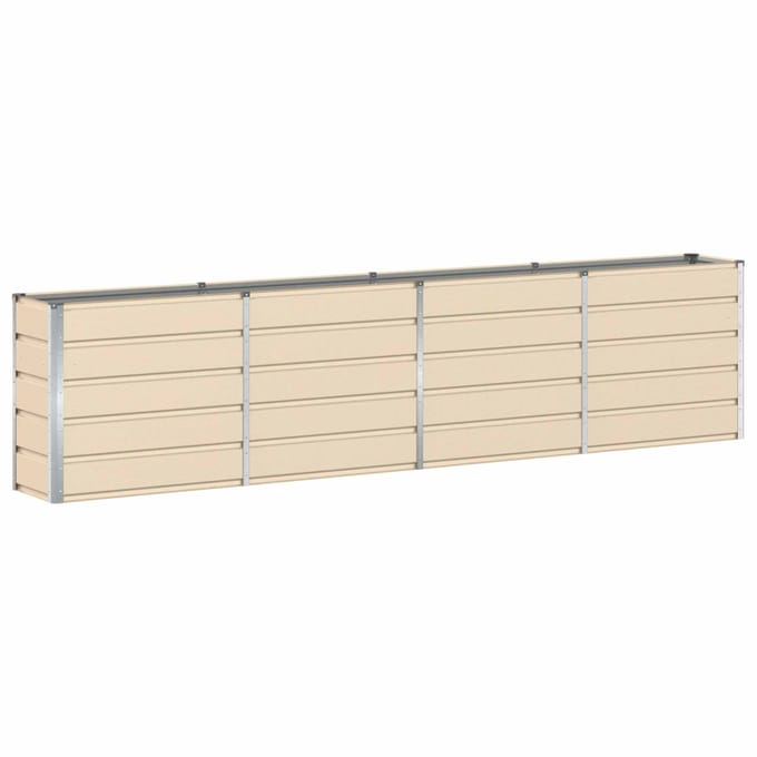vidaXL - Plantenbak - Ivoor - 320 - x - 40 - x - 75 - cm - Staal