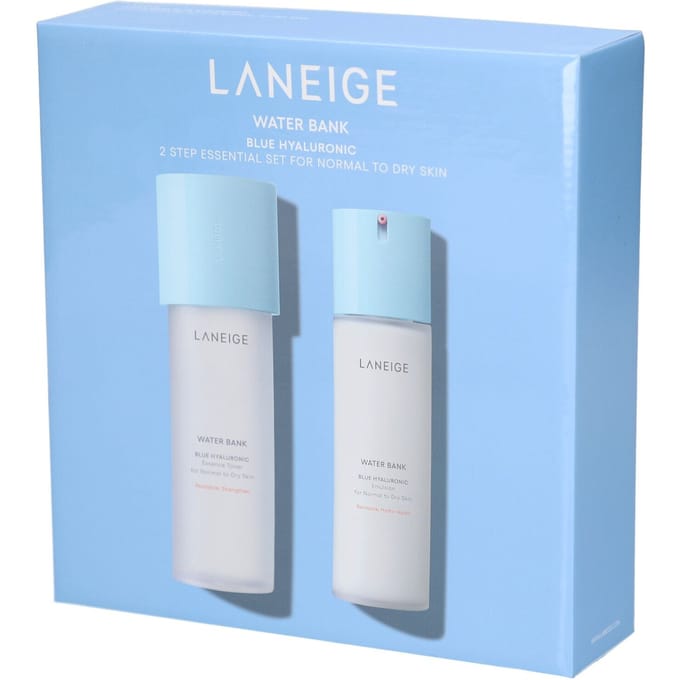 Laneige Water Bank Blue Hyaluronic 2 Step Essential Set (For Normal to Dry Skin) AUTHENTIC STORE white