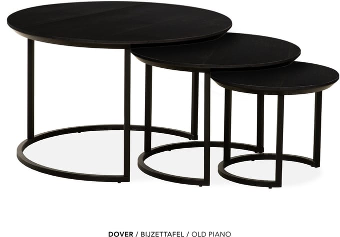 Maxfurn - Set van 3 ronde salontafel | kleur: Old piano