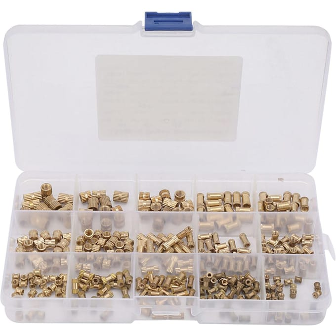 330pcs M2 M3 M4 M5 Écrou Inséré en Laiton Colonne d'Isolation Moletée Kit d'Écrous Insérés