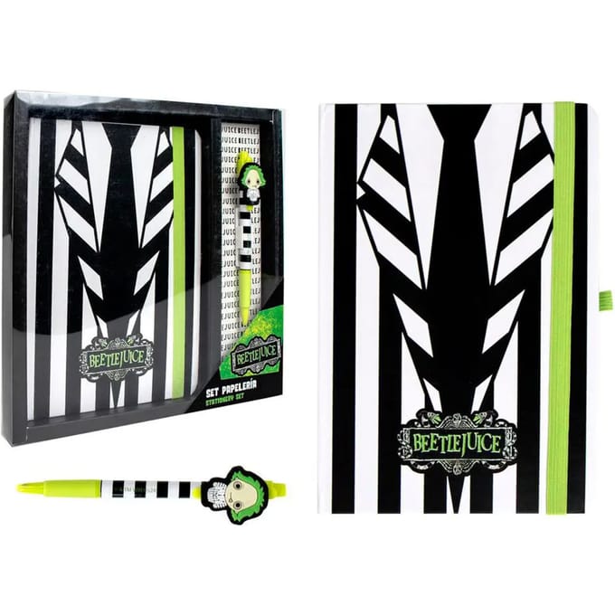 Beetlejuice Schrijfwaren Cadeau Set Pen en A5 Notitieboek
