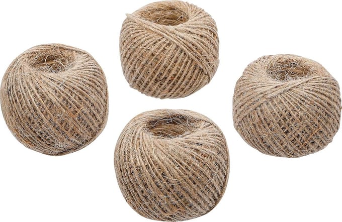 Stevig Jute Touw Set 1mm x 45m - 4 Delig voor Klussen en Hobby