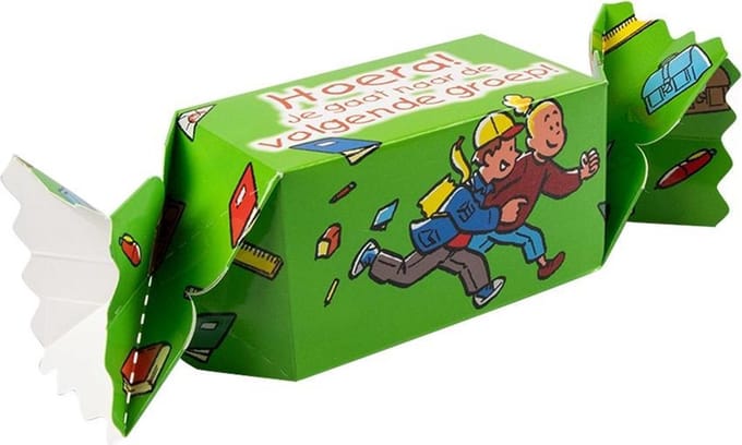 Toffee "Volgende Groep" 20 Cm Karton Groen