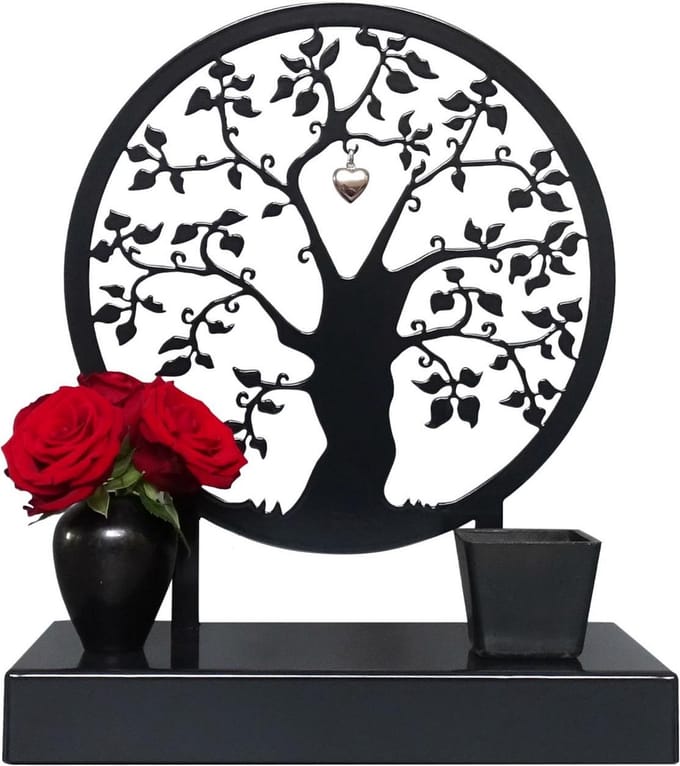 Urn herinneringsboom - 1.8L - geheel gecoat staal - zwart