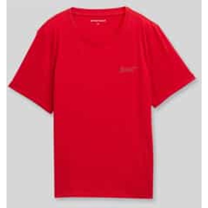 Tom Tailor - T-shirt met print - Maat M - soft scarlet red