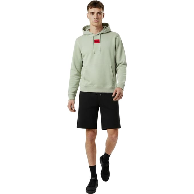 Hugo Heren Pullover Hoodie Katoenmix (Pastelgroen)